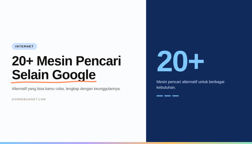 Thumbnail artikel: 20+ Mesin Pencari Selain Google