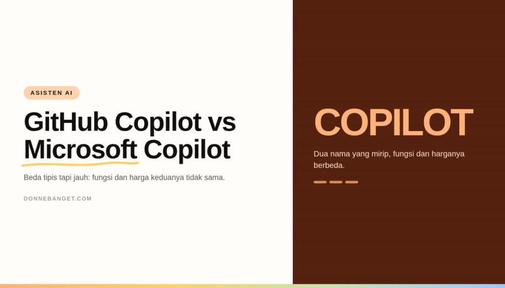 Thumbnail artikel: GitHub Copilot vs Microsoft Copilot
