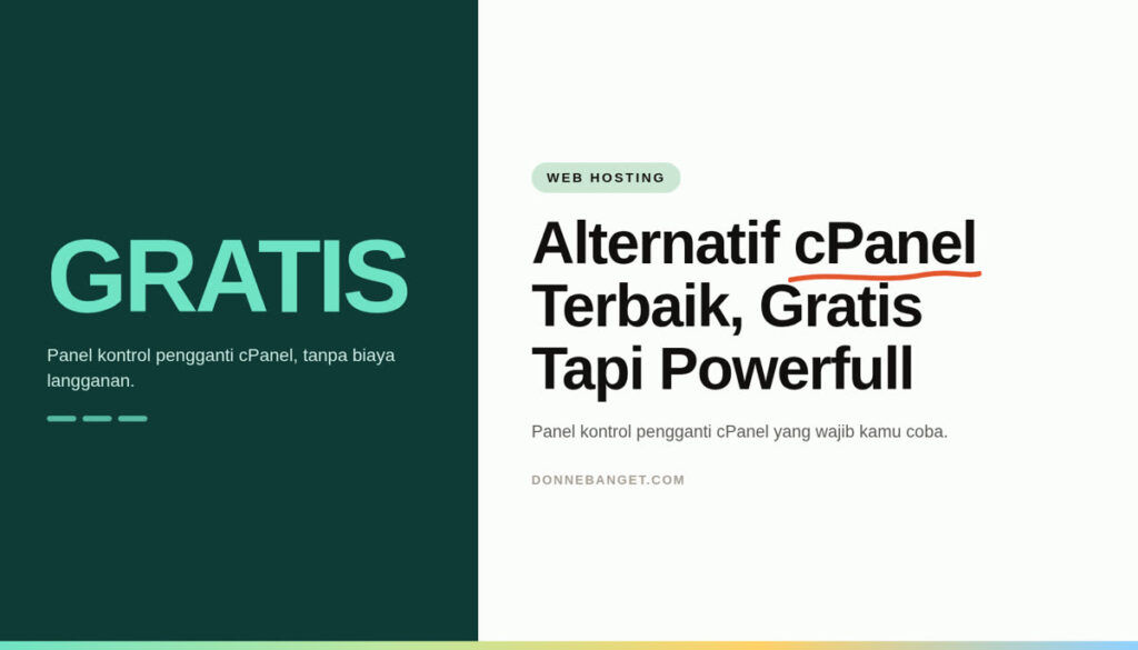 Thumbnail artikel: Alternatif cPanel Terbaik, Gratis Tapi Powerfull